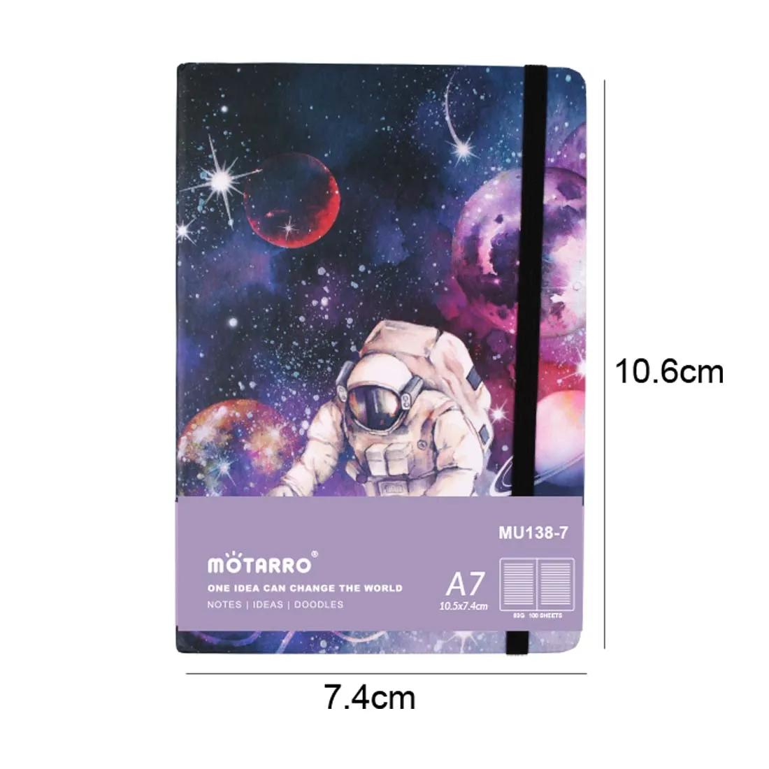 MOTARRO 1Pcs A7 Notebook Cartoon Planet Astronaut Notepad Memo Ins Hand Ledger for Student School Office Supplies Notepad