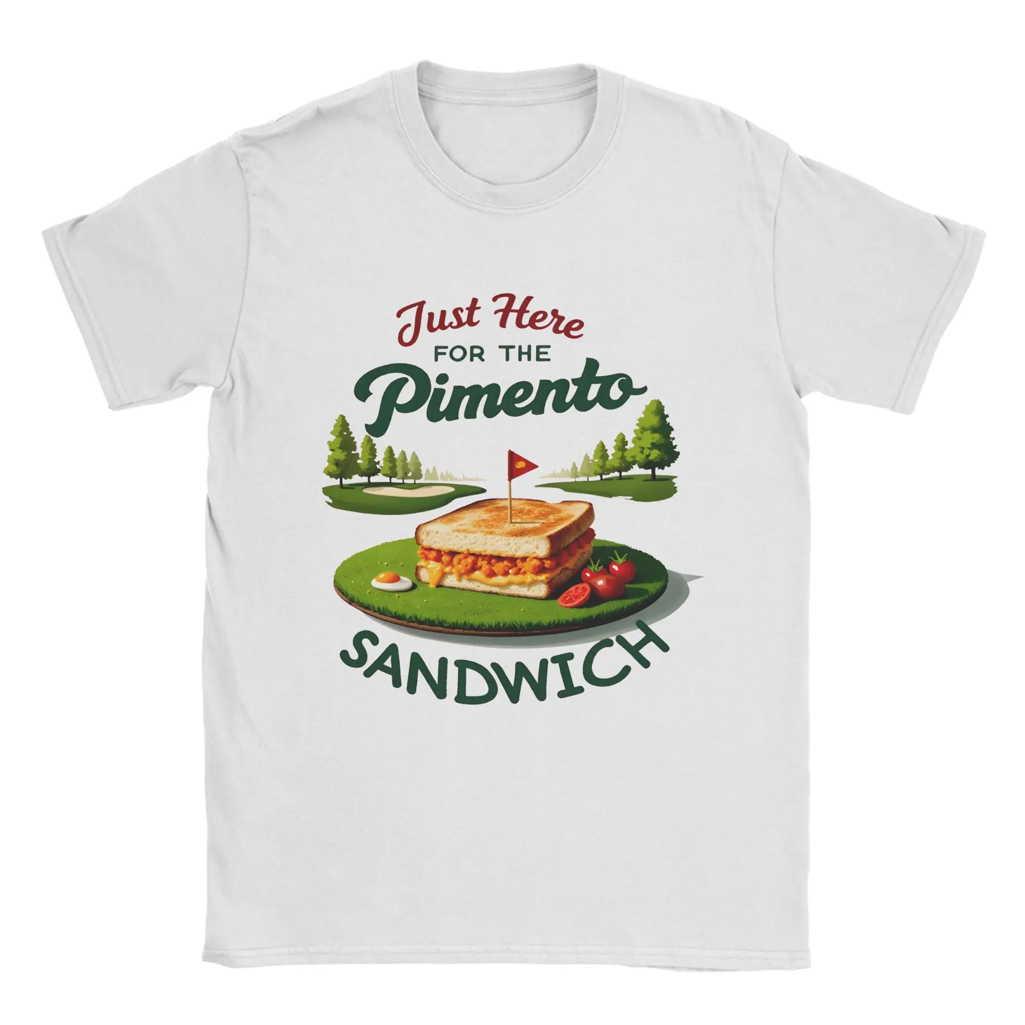 Just Here For The Pimento Cheese Sandwich Golf Humor Season T-Shirt  Popular T-Shirts Tops Summer Pure Cotton 4XL 5XL 6XL Tees