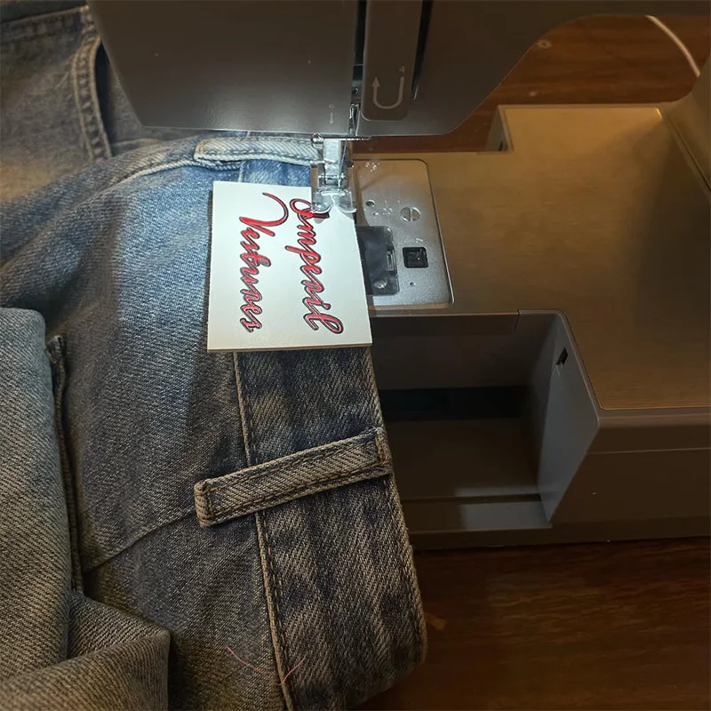 아메리칸 패션 트렌드 브랜드 게으른 바람 편지 인쇄 세련된 지퍼 청바지 Y2K 고딕 남성 여성 힙합 펑크 빈티지 streetwear