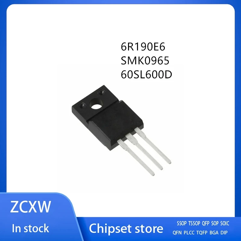 10 unids/lote 6R190E6 6R190C6 SMK0965 9A650V 9N65 60SL600D AP60SL600D TO-220F