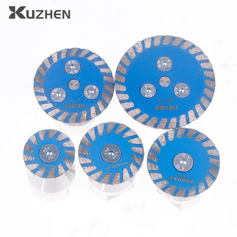 Мини-алмазная пила, резьба M14 с RemovabIe FIange, турборезной диск для гранита, мрамора, камня, режущий инструмент для бетона