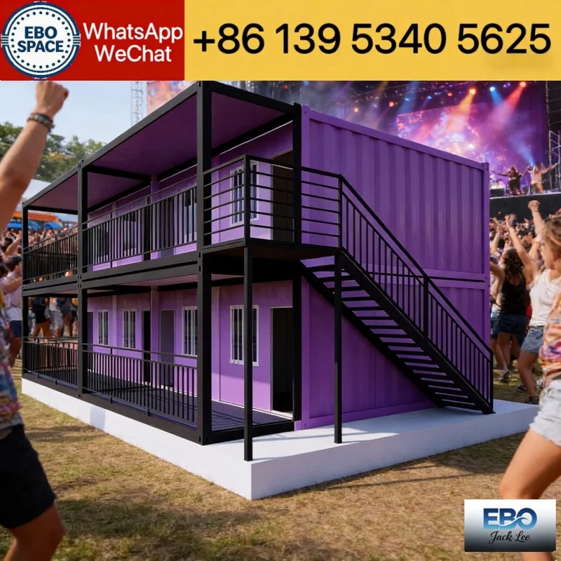 Versatile 20ft prefab foldable container cabin outdoor villa waterproof expandable system kitchen bathroom compact layout
