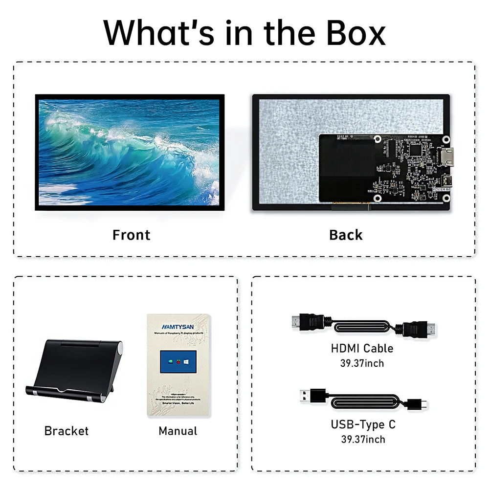 Imagem -06 - Ips Laptop Segunda Tela de Jogos Monitor Portátil Exibição Estendida para pc Raspberry pi 1024x600 hd