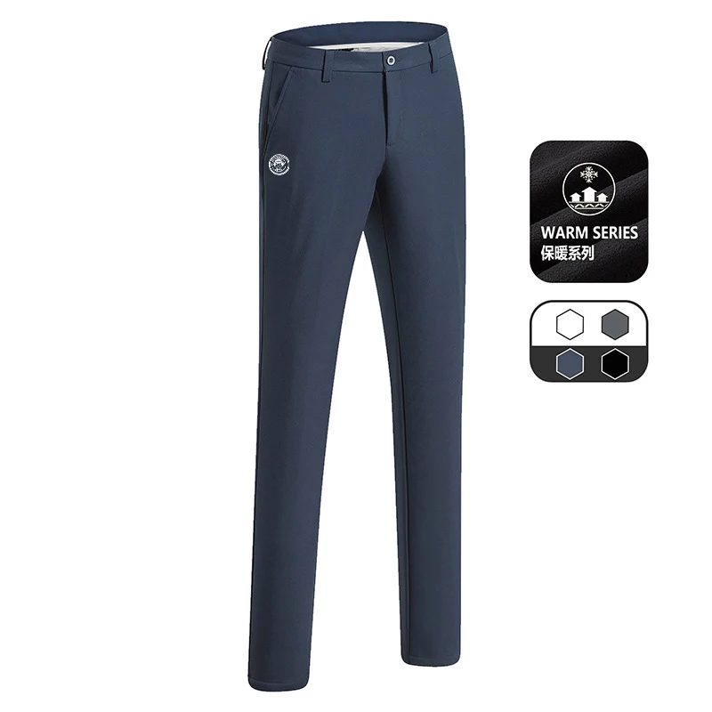 Charmul CH G03 pantalones de golf ajustados para hombre invierno más terciopelo grueso cálido deportes al aire libre pantalones casuales pantalones de lana