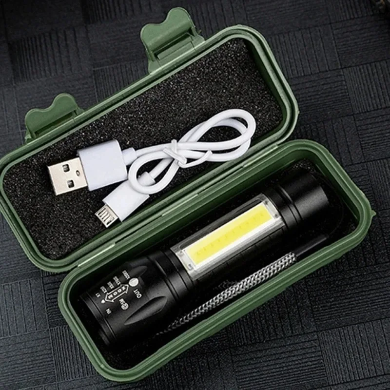 High Power Led Flashlight Portable Rechargeable Spotlights Camping Outdoor Light Lanterna Fishing Lamp Long Lasting Lamps Mini