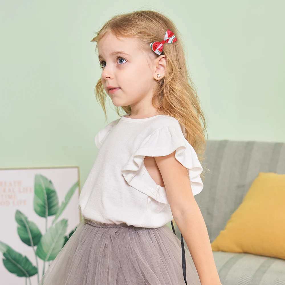 20 pz colore Casuale Carino Anguria Stampato Archi Clip di Capelli Per I Bambini Ragazze Nastro Bowknot Forcelle Barrettes Accessori Per Capelli