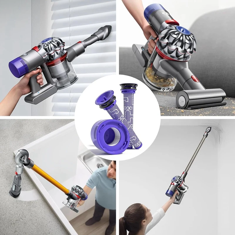 แผ่นกรอง Hepa สําหรับ Dyson V7 V8 Series ตัวกรองก่อนและโพสต์, ตัวกรองอุปกรณ์เสริมเครื่องดูดฝุ่น 965661 -01 และ 967478 -01