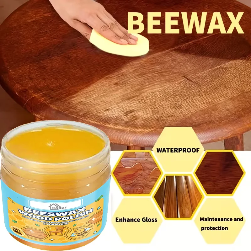 Polisher Wooden Furniture Polishing Beeswax Natural Wood Conditioner Multipurpose Beeswax for Wooden Tools Cutting Board Wax