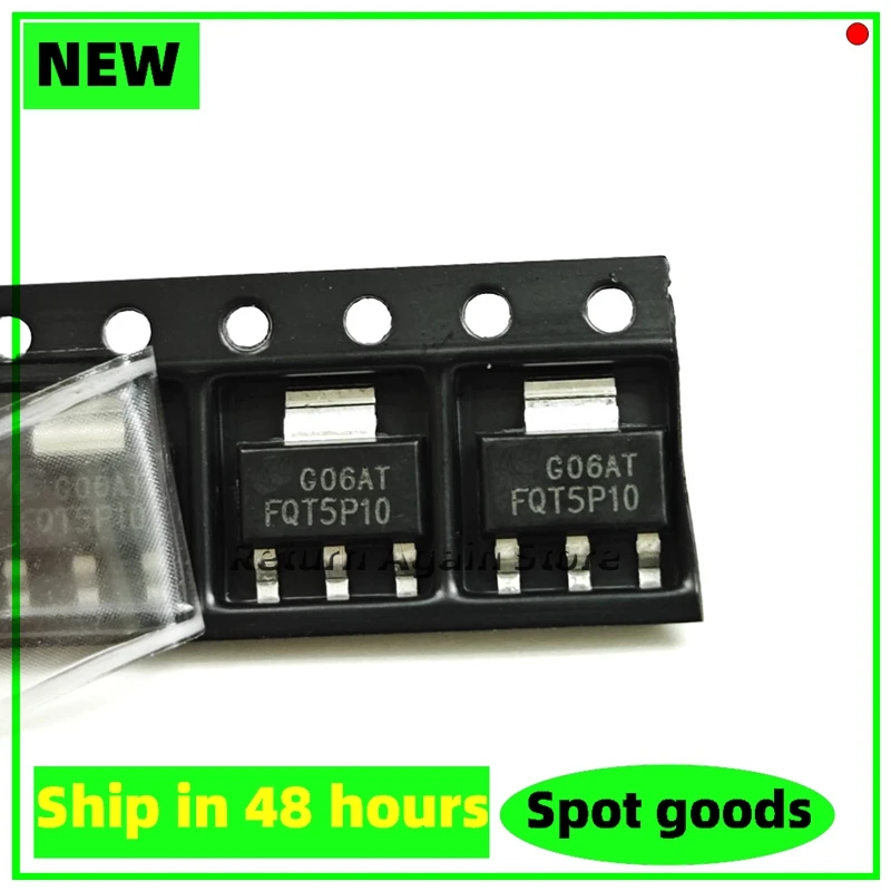 10 ピース/ロット FQT5P10 mosfet P-ch -5A -100V SOT-223 新しい