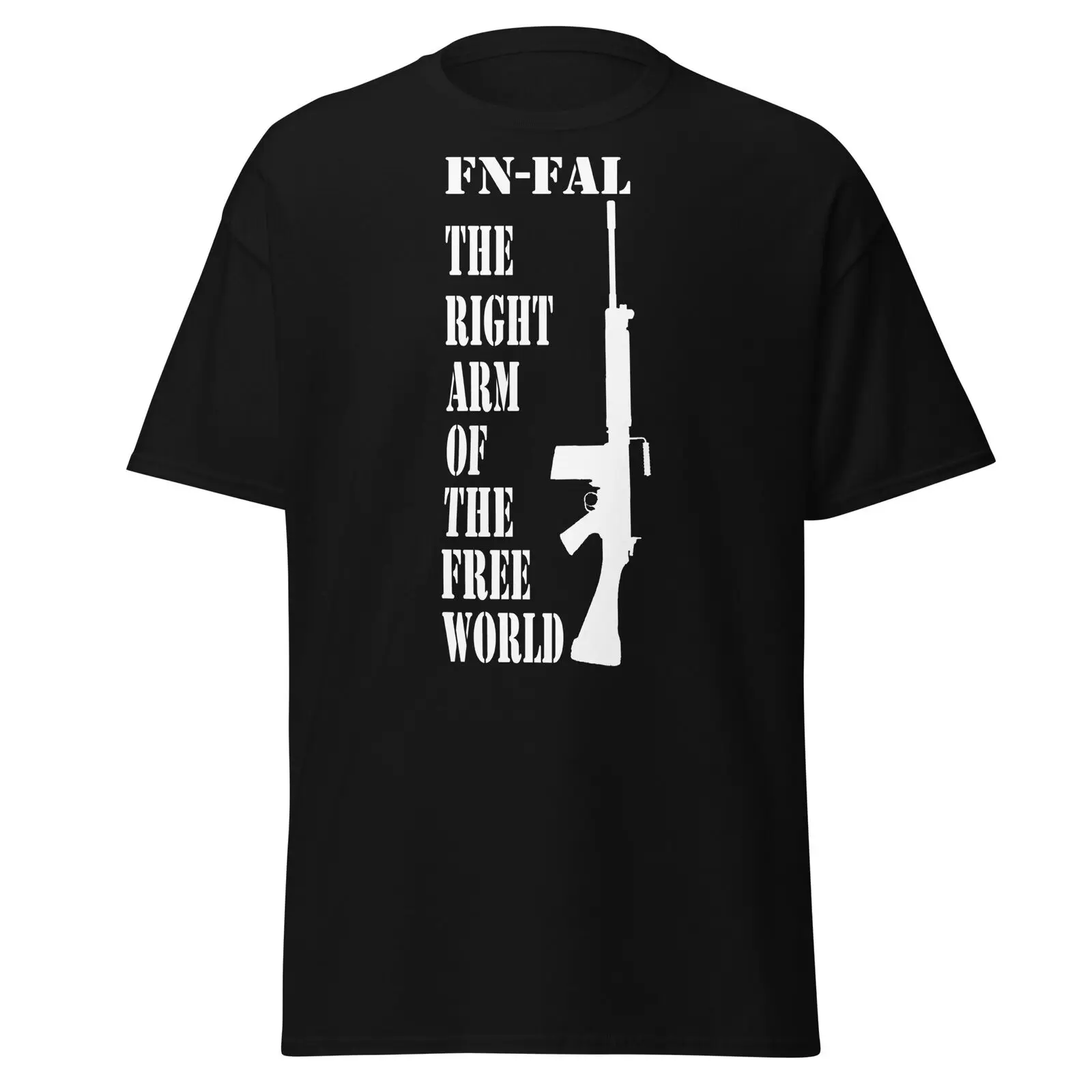 FN FAL Battle Rifle Nato British L1A1 Military Gun T-Shirt 100% Cotton O-Neck Short Sleeve Summer Casual Mens T-shirt Size S-3XL