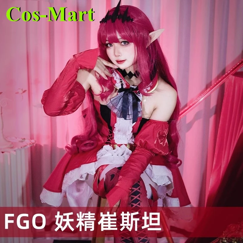 Hot Game Fate/Grand Order FGO Tristan Cosplay Costume The Demon Knight Red Formal Dress Unisex Activity Party Role Play Clothing