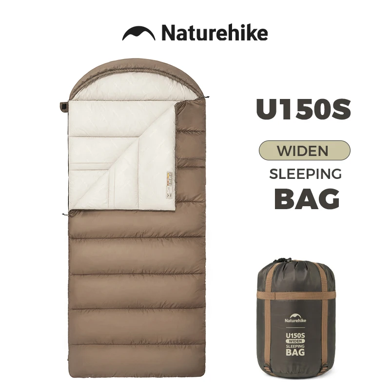 Naturehike U150S 寝袋 U シリーズ フード付きワイド封筒型寝袋 超軽量防水キャンプ寝袋
