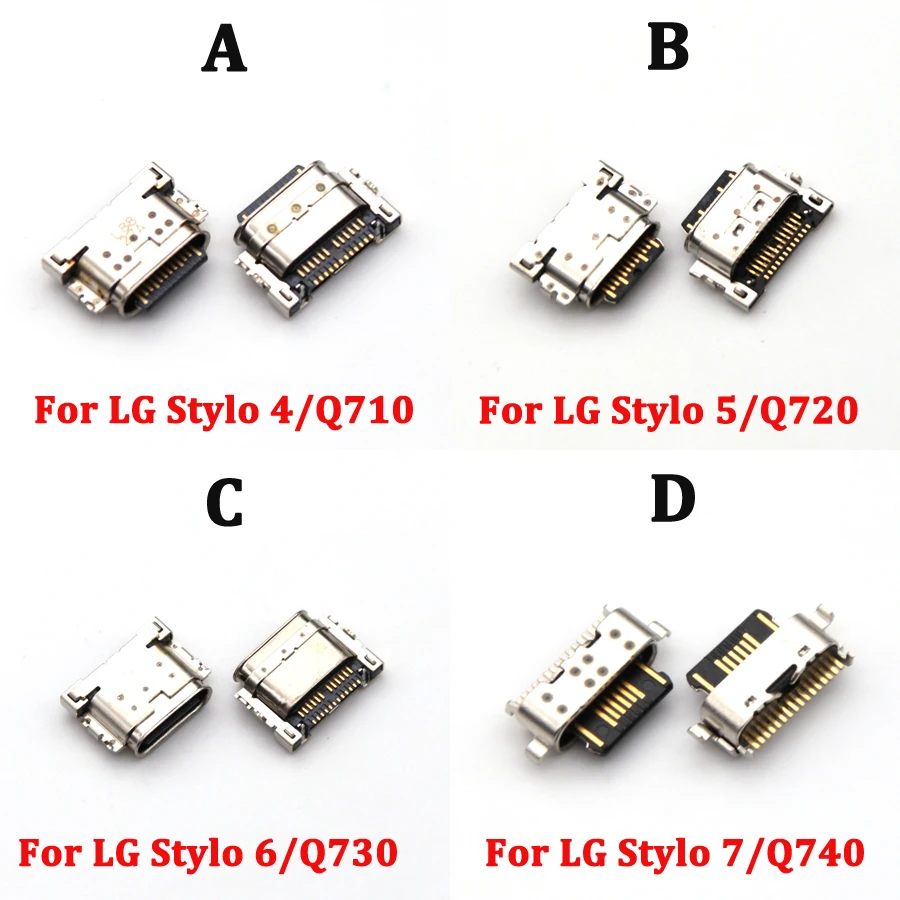 5pcs USB Jack Charging Port Dock Connector For LG Q Stylus Stylo 4 Q710 Stylo 5 Q720 Stylo 6 Q730 Stylo 6 Q740 Charger Plug