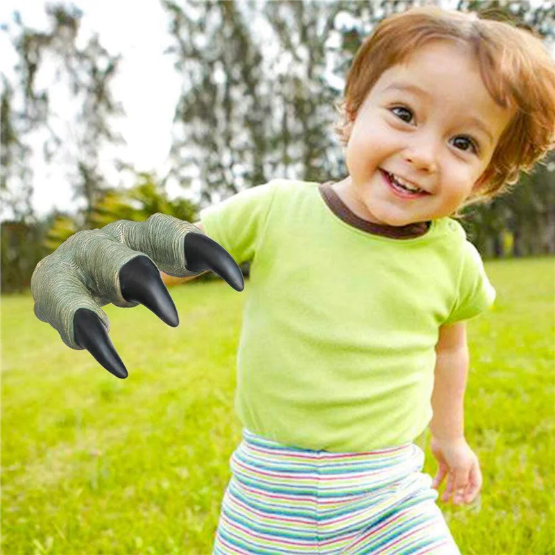 

LCLL-2X Dinosaur Claws Realistic Dinosaur Velociraptor Claws For Adult Kids Cosplay Dinosaur Party Supplies
