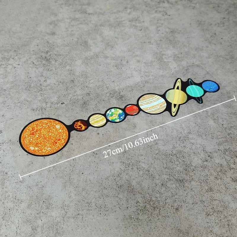 1Pc Creative Solar System Vinyl Reflective Decal Scratch Cover Waterproof Sticker For Car Electric Motorcycle Body Decor