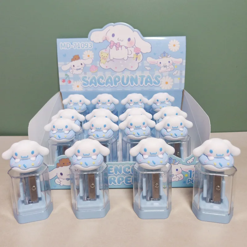 16pcs Sanrio Cinnamoroll Pencil Sharpeners Students Pencil Sharpener Stationery Sharpening Tools School Supplies Wholesale