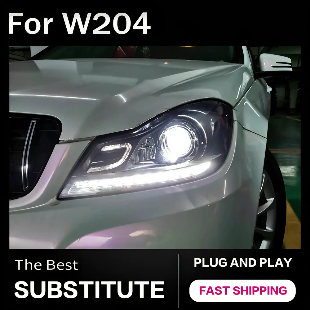 

AKD Car Styling Headlights for Benz W204 2011-2013 C180 C200 C260 LED Headlight DRL Led Projector Cars Accessories Modified