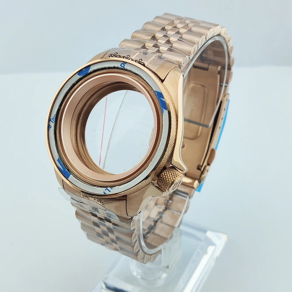 NH35 Case 40mm Watch Case and Strap Watch Parts Flat Sapphire Crystal Glass For NH35/NH36 Movement Waterproof ﻿ image 5