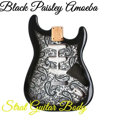 Black Amoeba Paisley FenD ST Electric Guitar Body Alder Wood High-end Guitar
