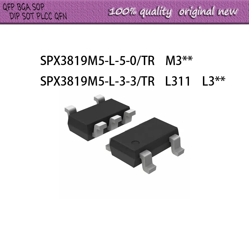 New 20Pcs/Lot  SPX3819M5-L-5-0/TR M3**  SOT-23-5   SPX3819M5-L-3-3/TR L311 L3** SOT23-5
