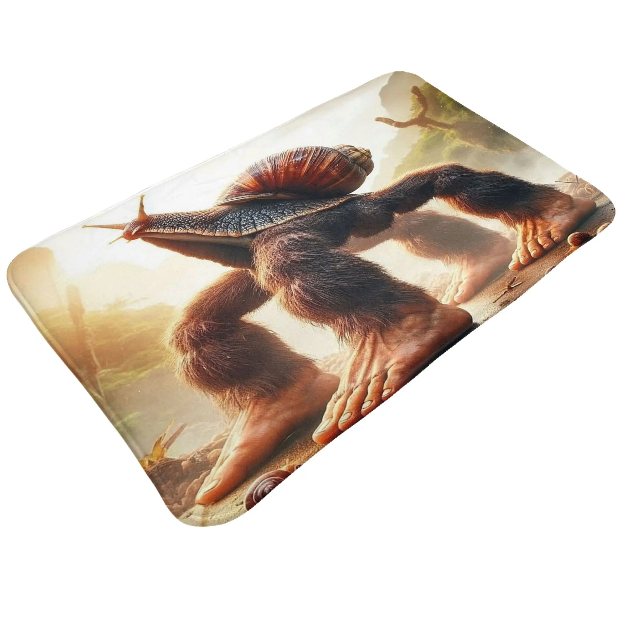 Bigfoot Snail Hybrid Creature Art Non-slip Doormat Bedroom Mat  Indoor ModernDecor