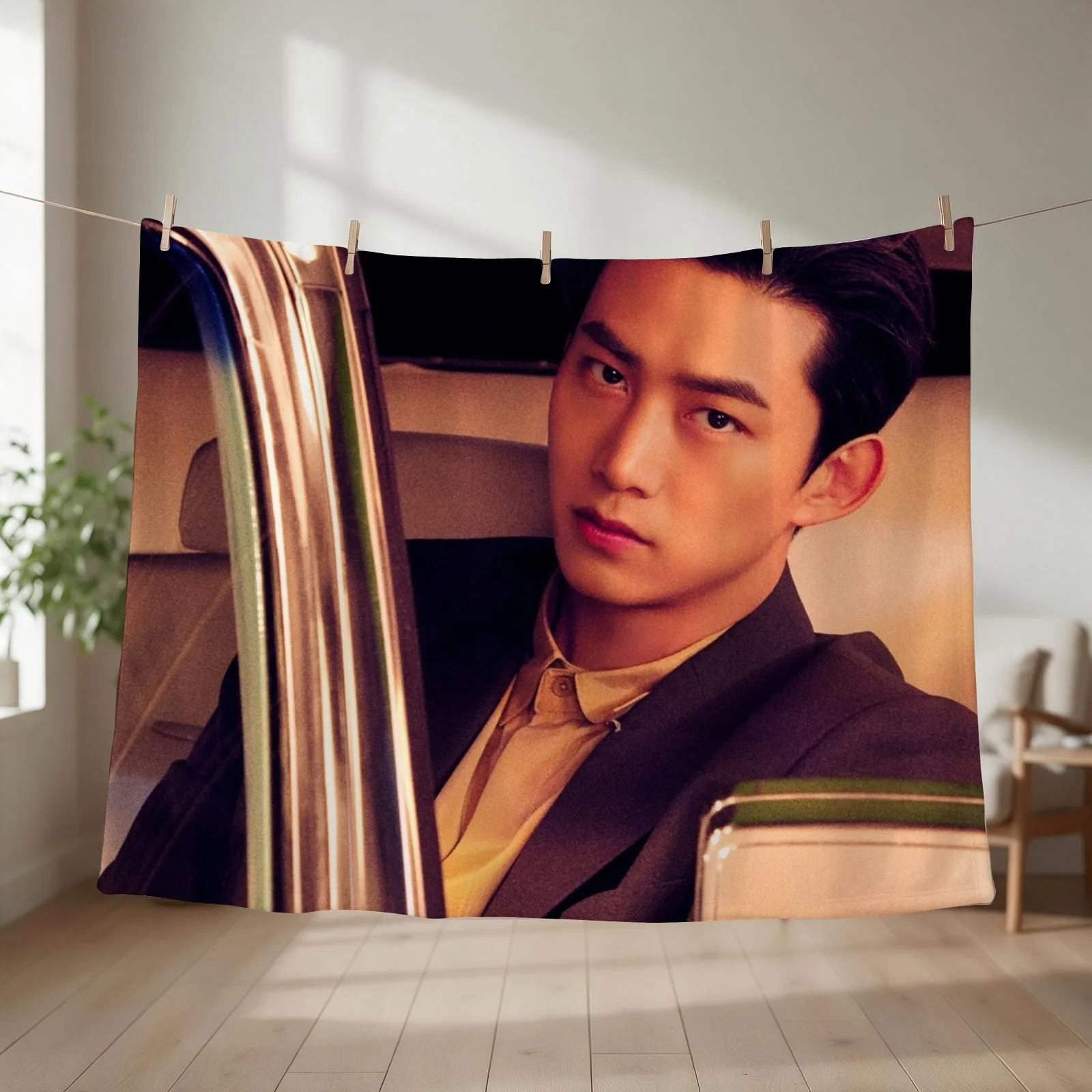 2PM With Me Again - TAECYEON Throw Blanket couch cozy soft plush fuzzy picnic outdoor blanket