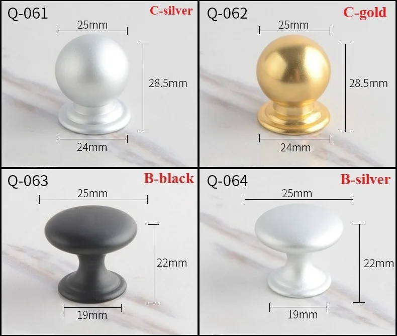 5 Stück einfache Schubladen- und Türgriffe aus Aluminiumlegierung, einfacher moderner Stil, nordische Möbel, Schrank, Mini-Knopf, Einzelloch, bunt – Detail 8