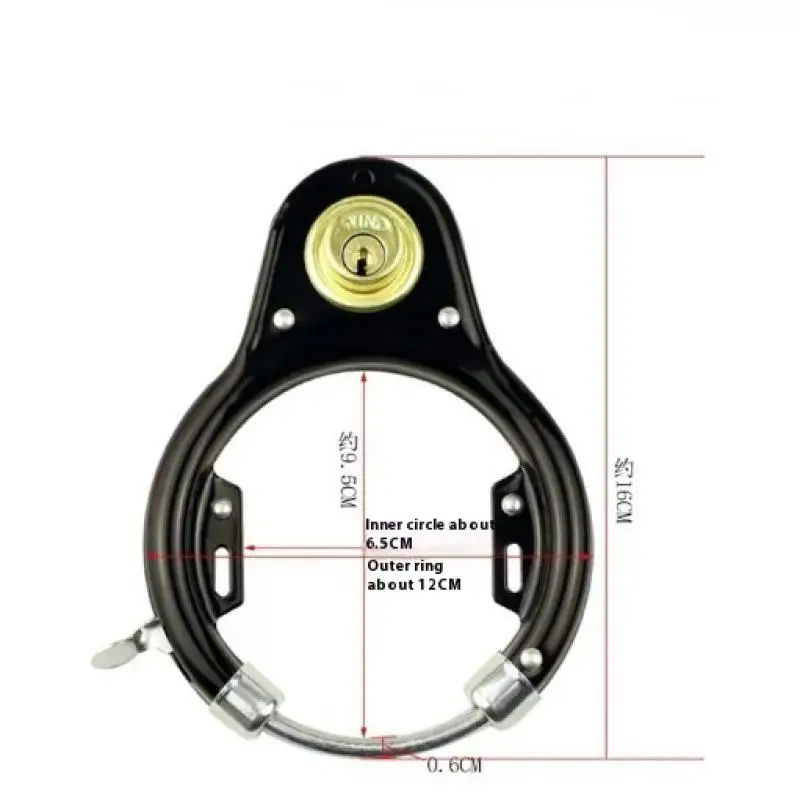 1 مجموعة الترفيه الدراجات لملحقات الدراجة U شكل دراجة عجلة سكوتر دراجة نارية قفل الأمان مع مفتاحين #3