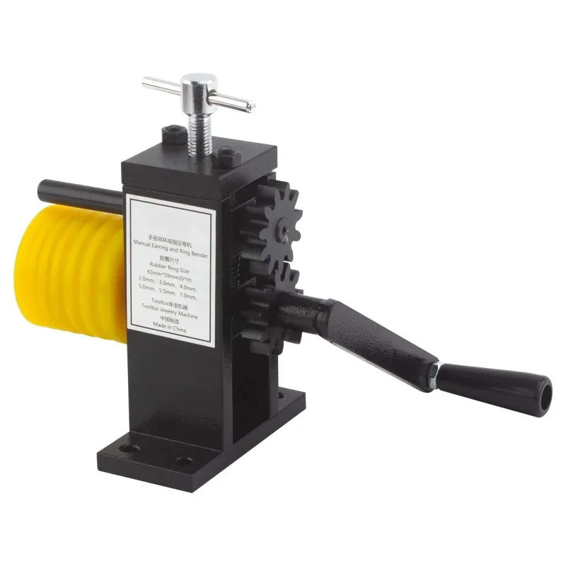 Hand Cranked Jewelry Making Press Machine Plastic Steel Roller Bangle Bending Machine Jewelry Ring Earring Bracelet Bender