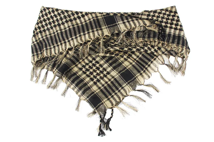 Écharpe carrée CamSolomon pour homme, designer arabe, plaid, coton, extérieur, chasse ou randonnée, hiver