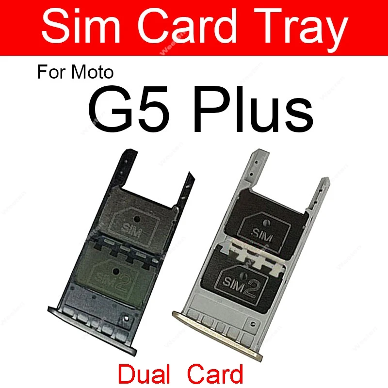 Suporte da bandeja do cartão sim para motorola moto g5 g plus (5th general) xt1863 xt1684 xt1685 xt1687 micro leitor slot para cartão peças de reparo