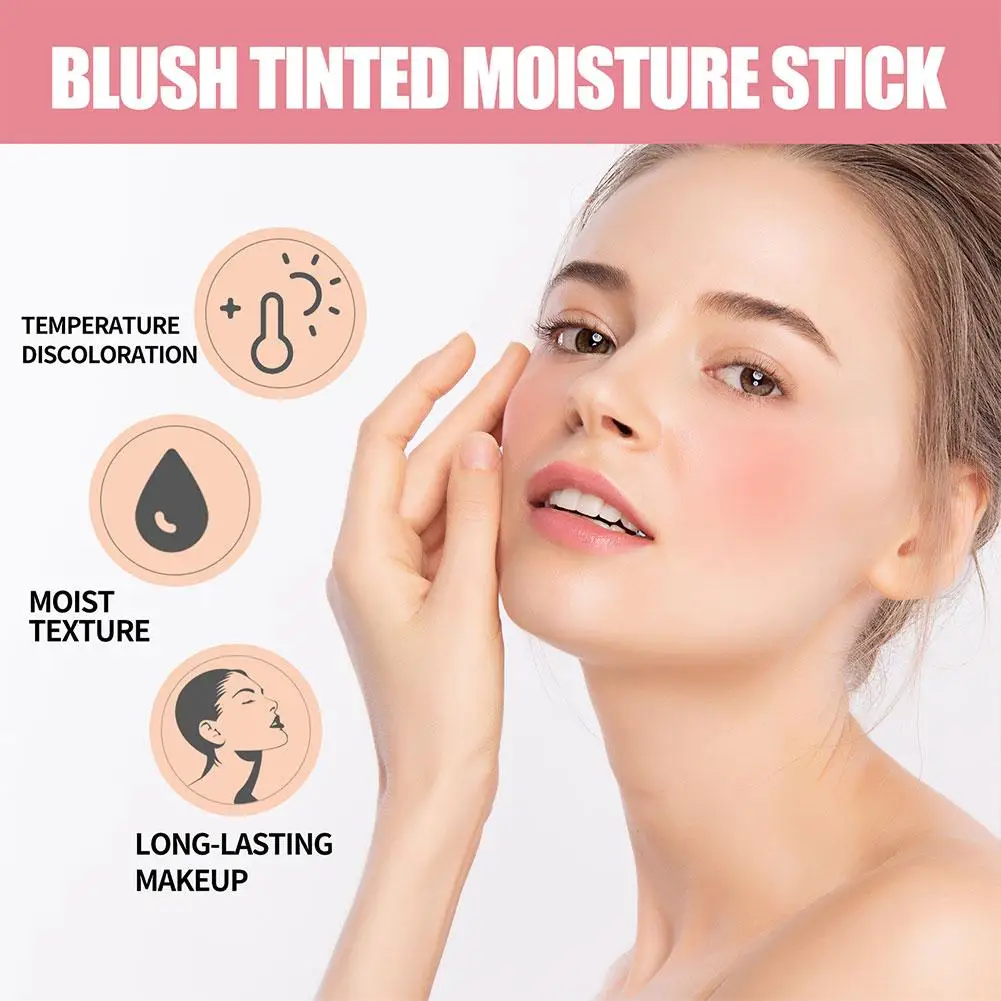 Multi Functional Blush Stick Waterproof Long Lasting Easy Color Delicate Moisture 3 in 1 Makeup