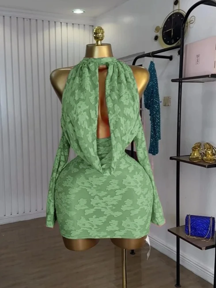 

Женское облегающее мини-платье с цветочным ворсом и воротником с открытыми плечами и длинными рукавами, сексуальные платья для отдыха и дня рождения, Vestidos