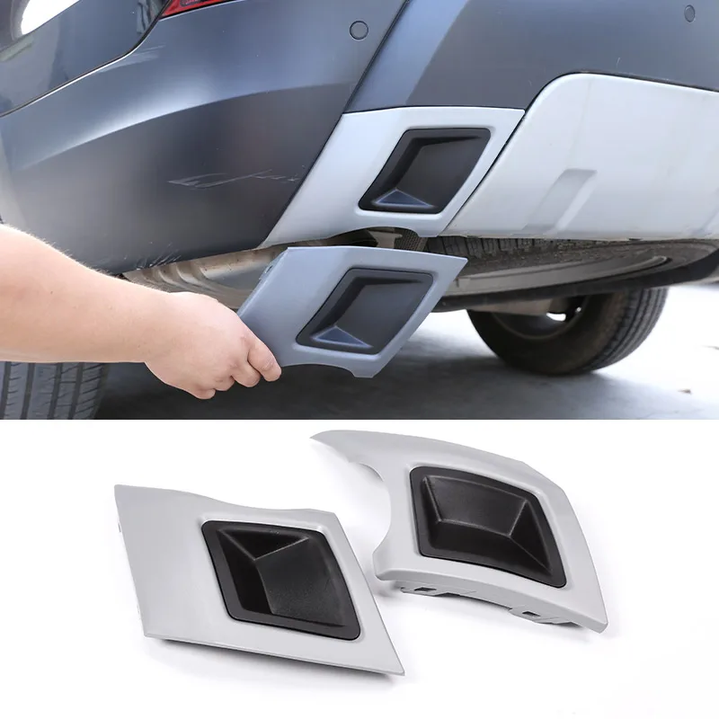 

2 шт. для Land Rover Discovery 5 S/SE/HSE LR5 2017 2018 L462, защитная крышка выхлопной пластины автомобиля, накладка, автомобильные аксессуары