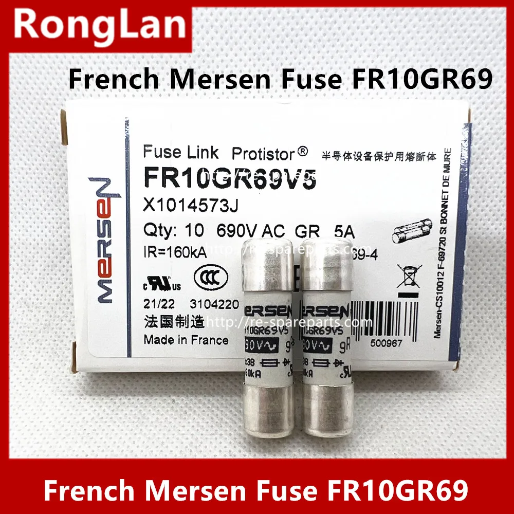 French Mersen Ferraz Fuse FR10GR69V1 FR10GR69V2 FR10GR69V4 FR10GR69V6 FR10GR69V12 FR10GR69V20 FR10GR69V25  FR10GR69V32 690V-10P