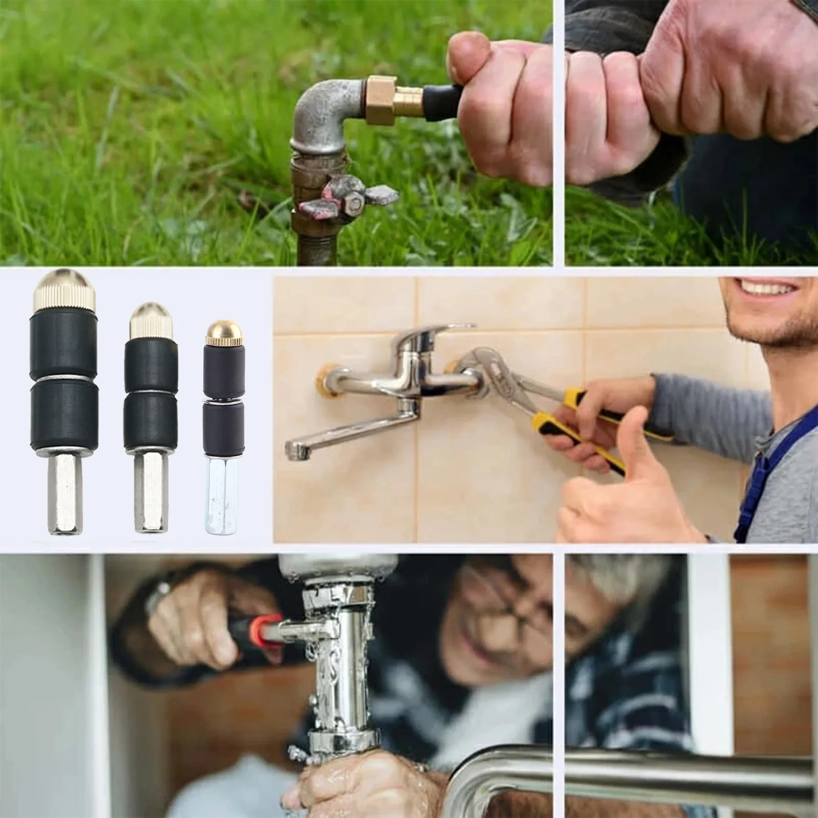 Pipe Water Stopper Kit Rust Resistant Stainless Steel Reduced Tosion Robust Ergonomic Hot  Water Stop Needles for Repair