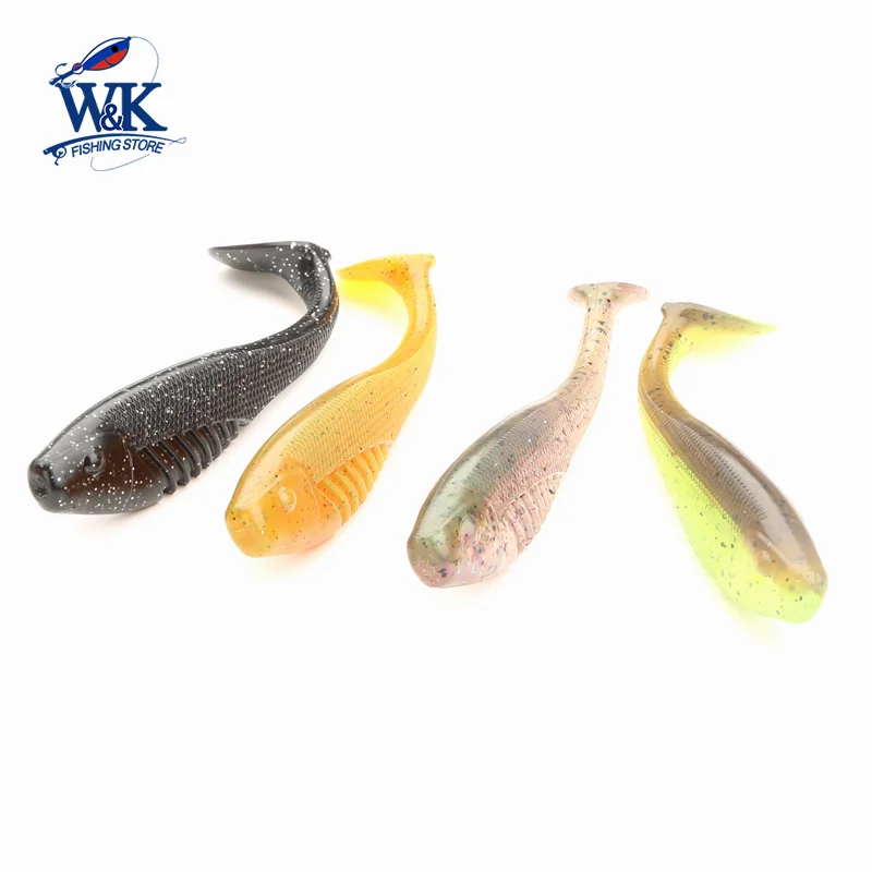 13cm Swimbait 4pcs Soft Bait 8 Colors Premium Fishing Accessories with UV Glow Soft Lure 5.1 inch 17g Soft Bait Swing Shad Lure