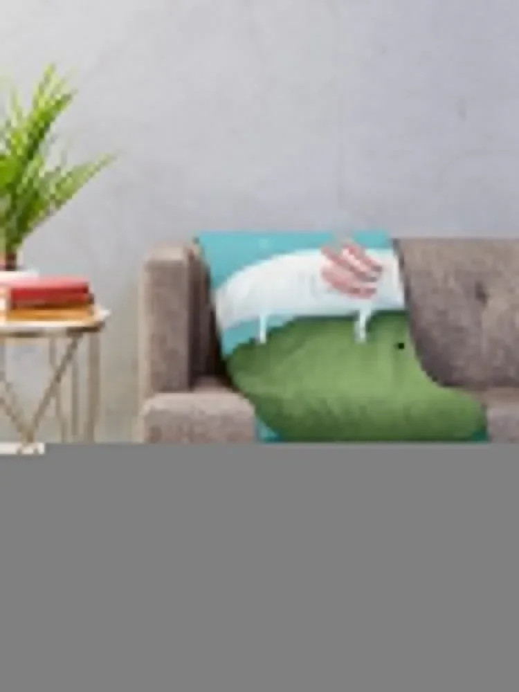 Axolotl on a Mossball Throw Blanket Beach Fluffy Shaggy blankets and throws Blankets