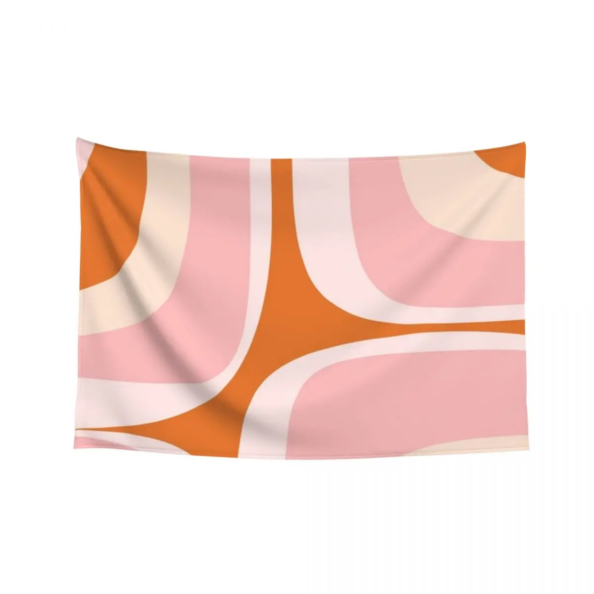 

Retro Groove Pink and Orange Minimalist Abstract Tapestry Bedroom Decoration Decoration Wall Tapestry