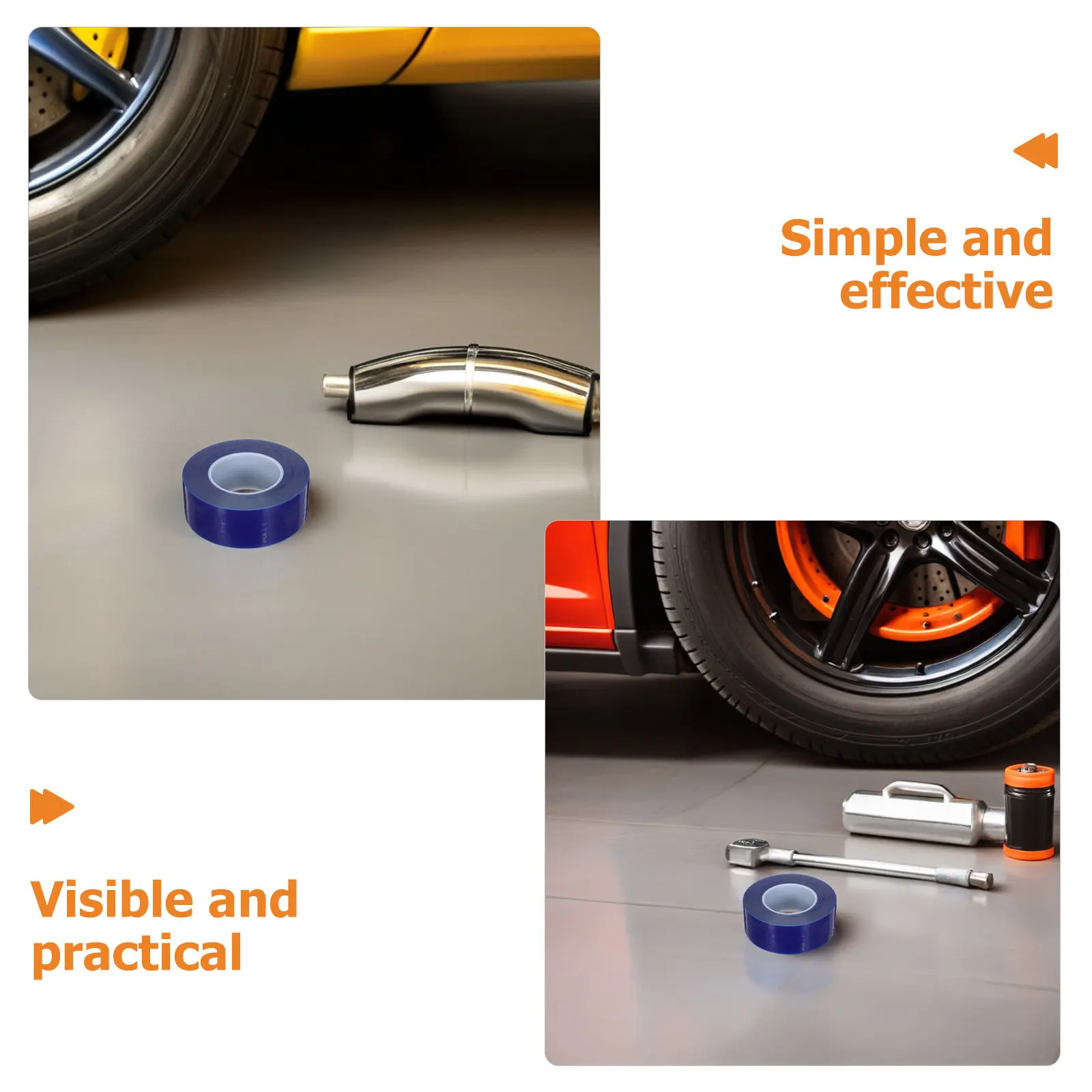 

1 Roll Blue Automotive Masking Film Wheel Rim Protector Tape Scratch Resistant Cover for Tire Changing and Alloy Wheel