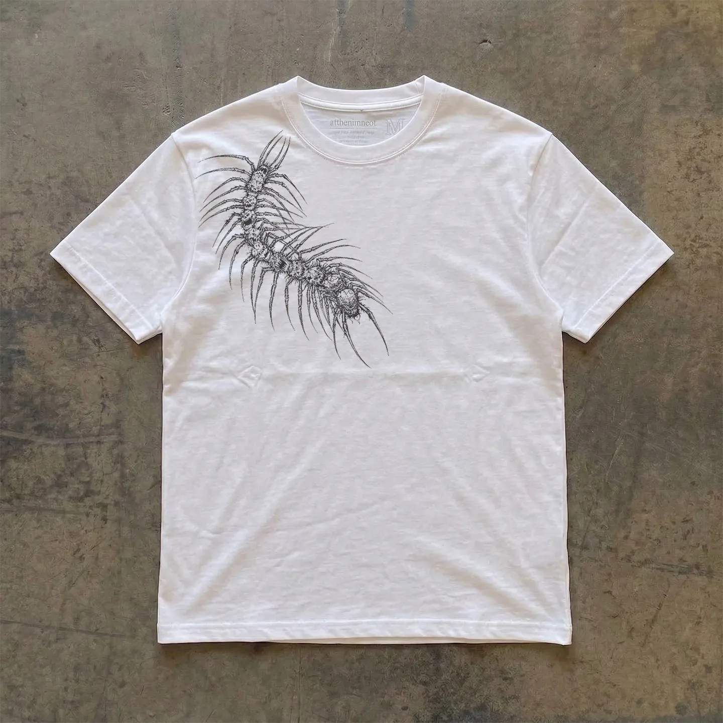 Pure Cotton Short Sleeve T-Shirt Double Thread Loose Fit Male American Retro Style Heavyweight Couple's Casual Breathable Tee