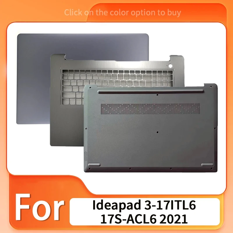 Gray New For Ideapad 3-17ITL6 17S-ACL6 2021 Laptop LCD Screen Back Top Cover Front Bezel Palmrest Lower Bottom Case