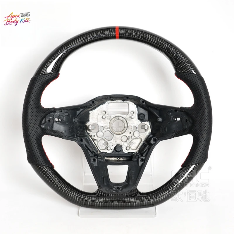 Suitable for Volkswagen Magotan  19-24  modified flat-bottom carbon fiber sports car steering wheel