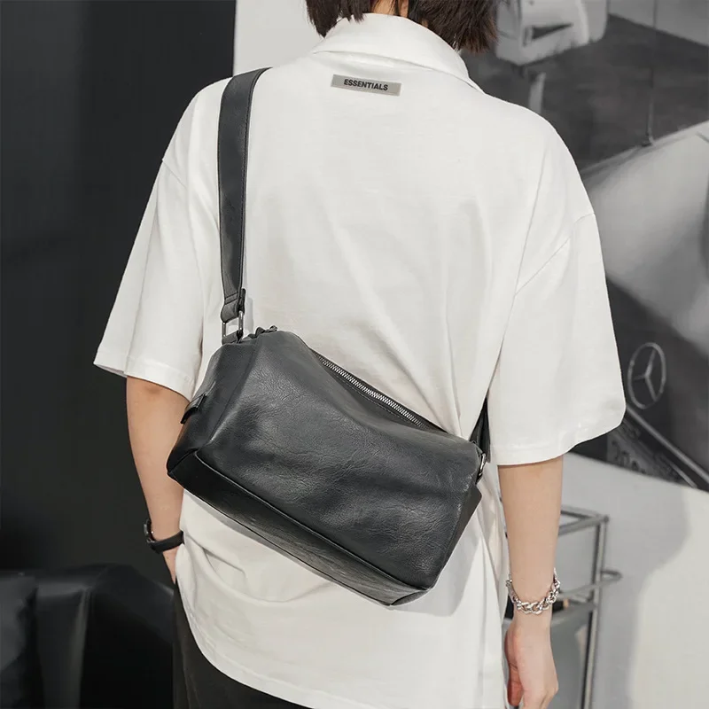 Soft PU Leather Men\'s Shoulder Bag Fashion Design Crossbody Bags For Men Messenger bag Waterproof CrossBody Shoulder bags Man 가방