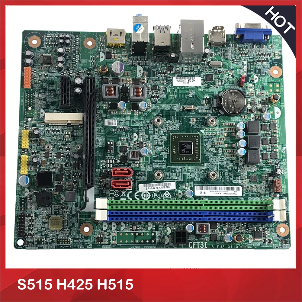 100% Working Desktop Motherboard for Lenovo for S515 H425 H515 KBY3-LT CFT3I Fully Tested