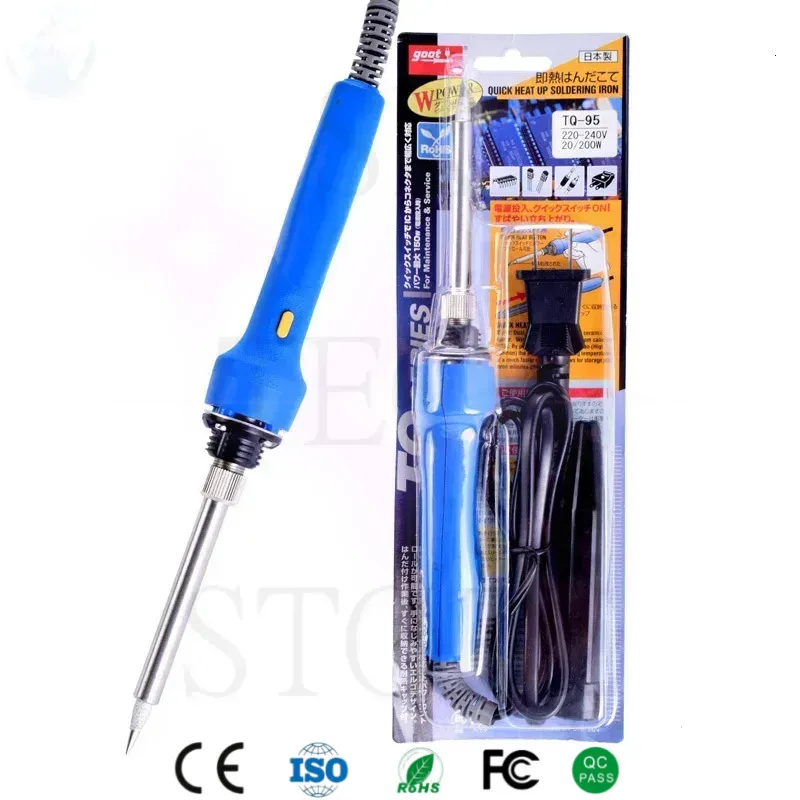 Goot TQ-95 Quick Heat Up Soldering Iron 200W Precision Tip Welding Tool with Protective Cover for Electronics Repair DIY Hobby
