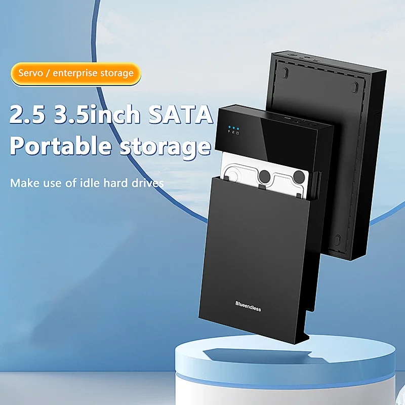 External HDD Case 2.5/3.5 Inch SSD External Hard Drive Enclosure 450Mb/s 20TB SATA to USB 3.0 Hard Disk Case Adapter for PC