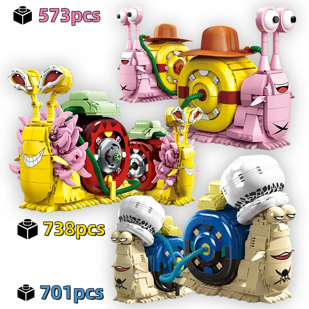 Criativo animal caracol bug modelo blocos de construção tijolos brinquedos diy decorações mesa para crianças aniversário dia das bruxas presentes natal