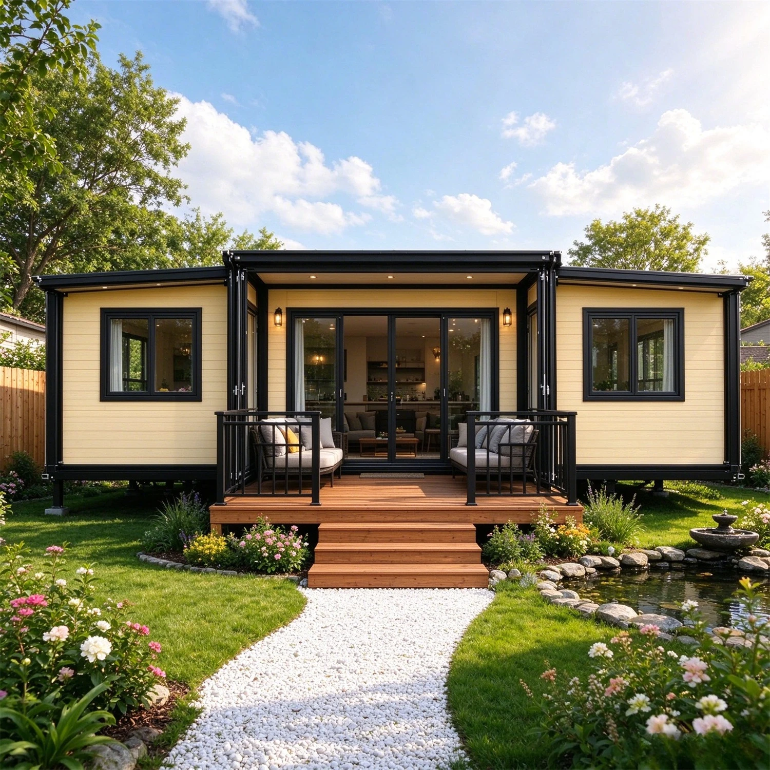 20Ft 40Ft Mobile Home Expandable Home Container House Back Yard Prefab Tiny House Prefabricated Home Garden Rooms Warehouse Barn