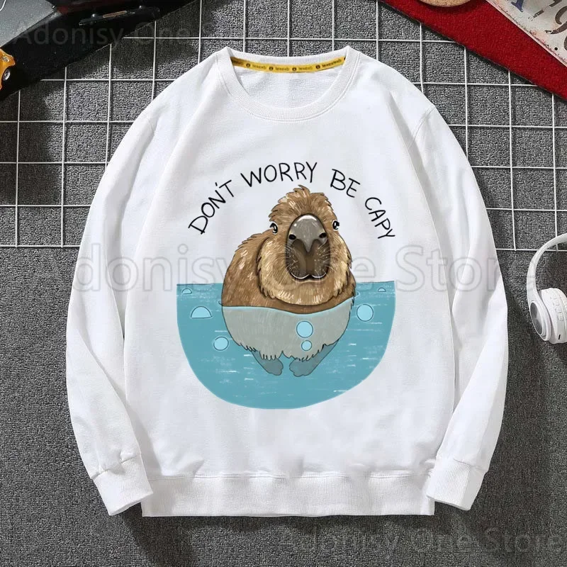 سترة كابيبارا فاشون كلاسيكية مطبوعة للرجال والنساء بقلنسوة، سترة بغطاء للرأس برسومات عصرية، ملابس غير رسمية بقلنسوة